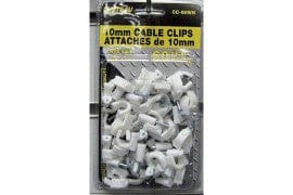 Cable Clips 10mm 60/pk White