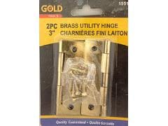 Hinge Brass 3 inch 2 pc - Brantford Surplus