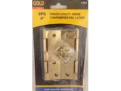 brass hinge 4 inch 2 pc - Brantford Surplus