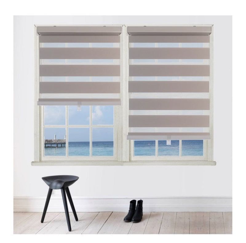 Grey cordless polyester blind 60 inch x 84 inch
