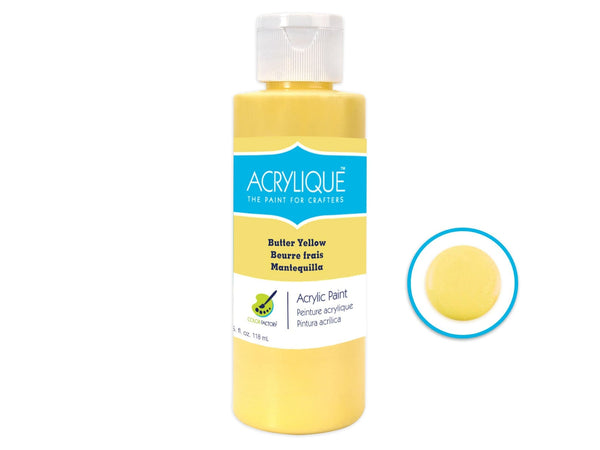 070 BUTTER YELLOW             Color Factory: 4oz Acrylique Paint for Crafter's