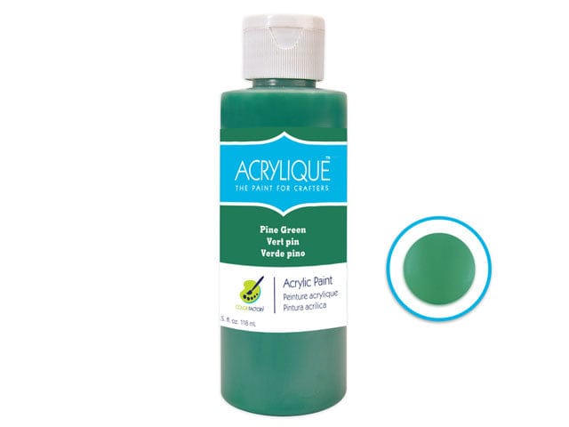 100 PINE GREEN                Color Factory: 4oz Acrylique Paint for Crafter's - Brantford Surplus