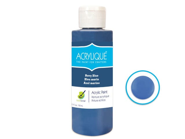 130 NAVY BLUE                 Color Factory: 4oz Acrylique Paint for Crafter's - Brantford Surplus