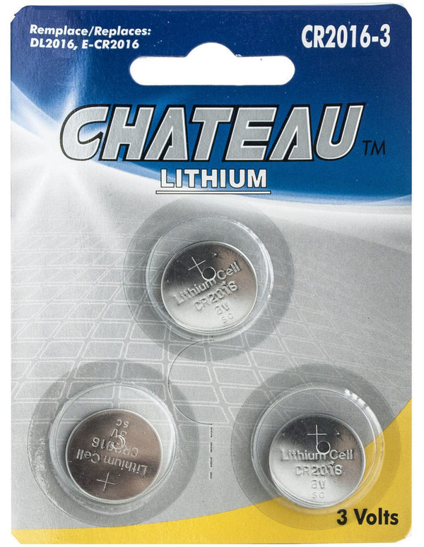Chateau - CR2016 Lithium Batteries 3pk