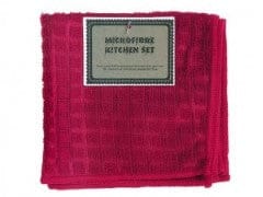 2 PC MICROFIBRE DISH CLOTH (RED) 12x12 inch