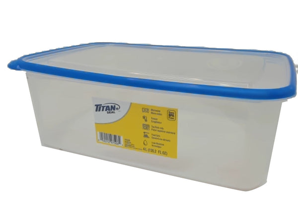 Titan seal S-large short rectangular food container 4L