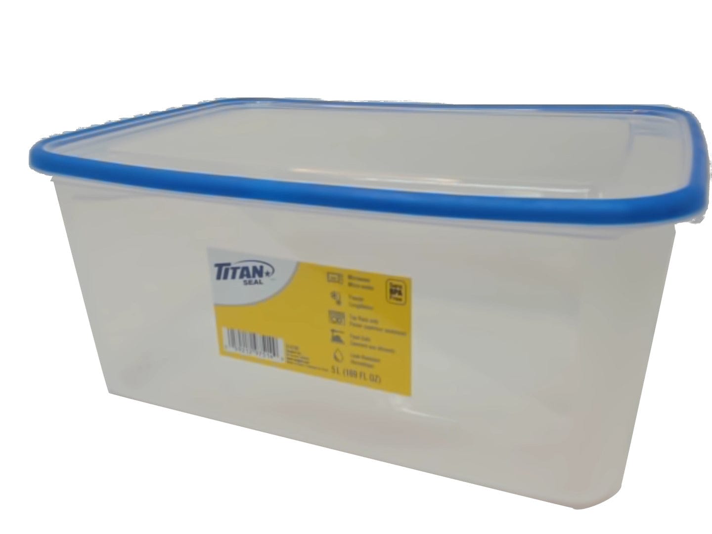 Titain seal X-large tall rectangular food container 5L - Brantford Surplus