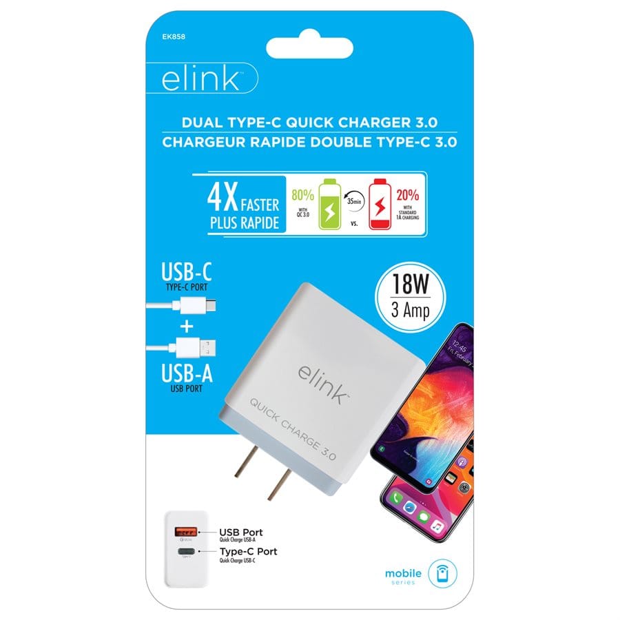 Charger - USB Type C & A 18W - Brantford Surplus