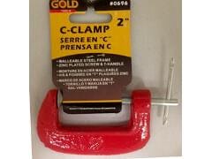 C clamp 2 inch - red - Brantford Surplus