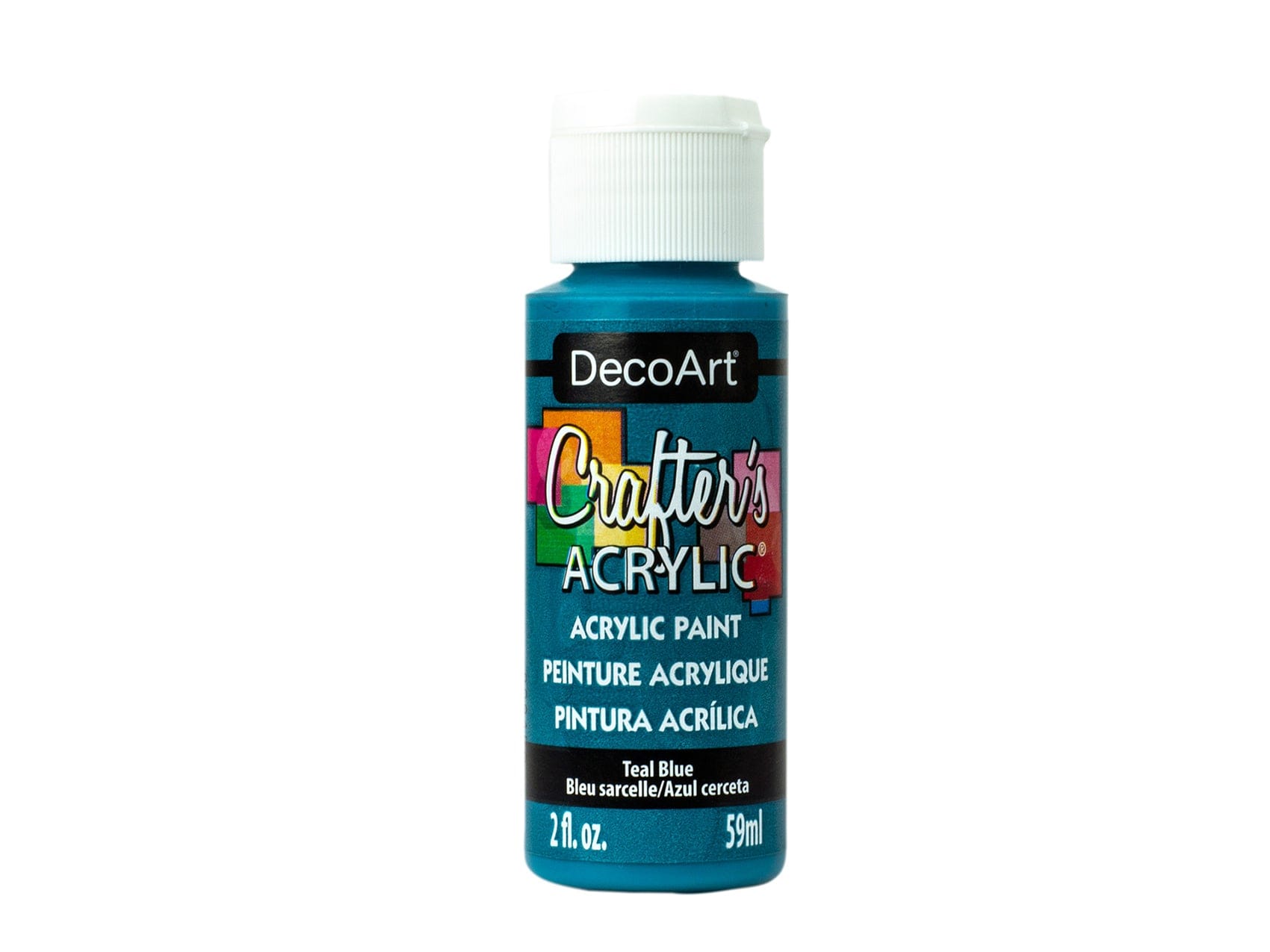 Crafters Acrylic Paint: 2oz Craft & Hobby DCA01-DCA173 A158 Teal Blue - Brantford Surplus