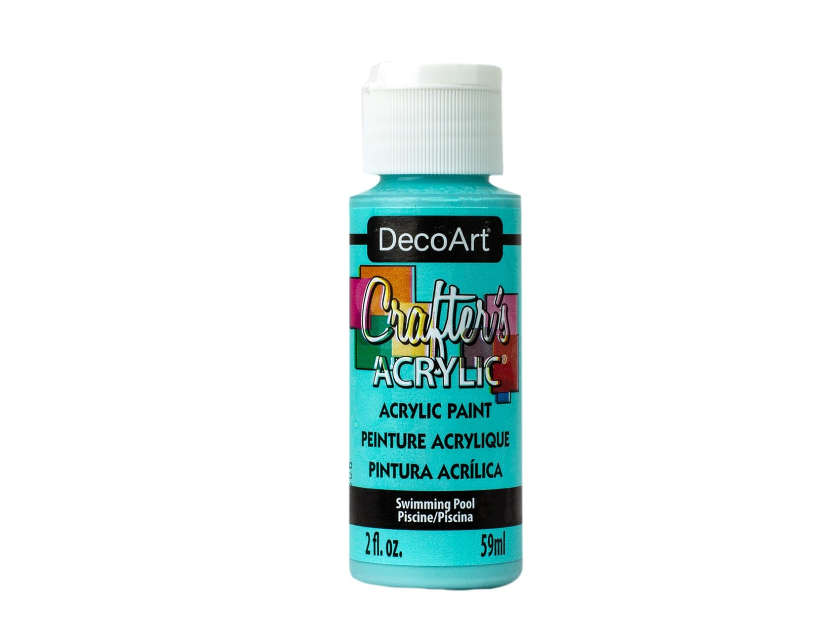 Crafters Acrylic Paint: 2oz Craft & Hobby DCA01-DCA173 A159 Swimming Pool - Brantford Surplus