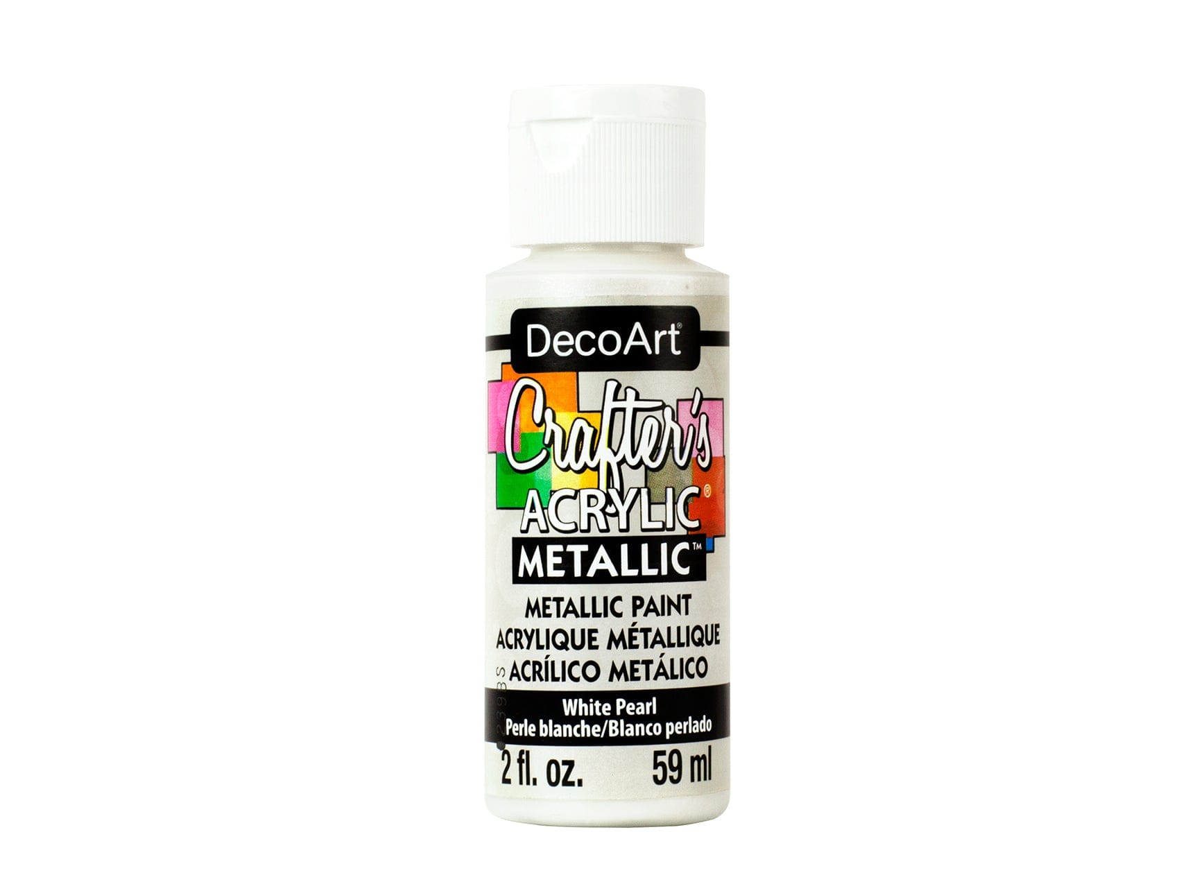 Crafters Acrylic Paint: 2oz Craft & Hobby DCA01-DCA173 A165 White Pearl Metallic - Brantford Surplus