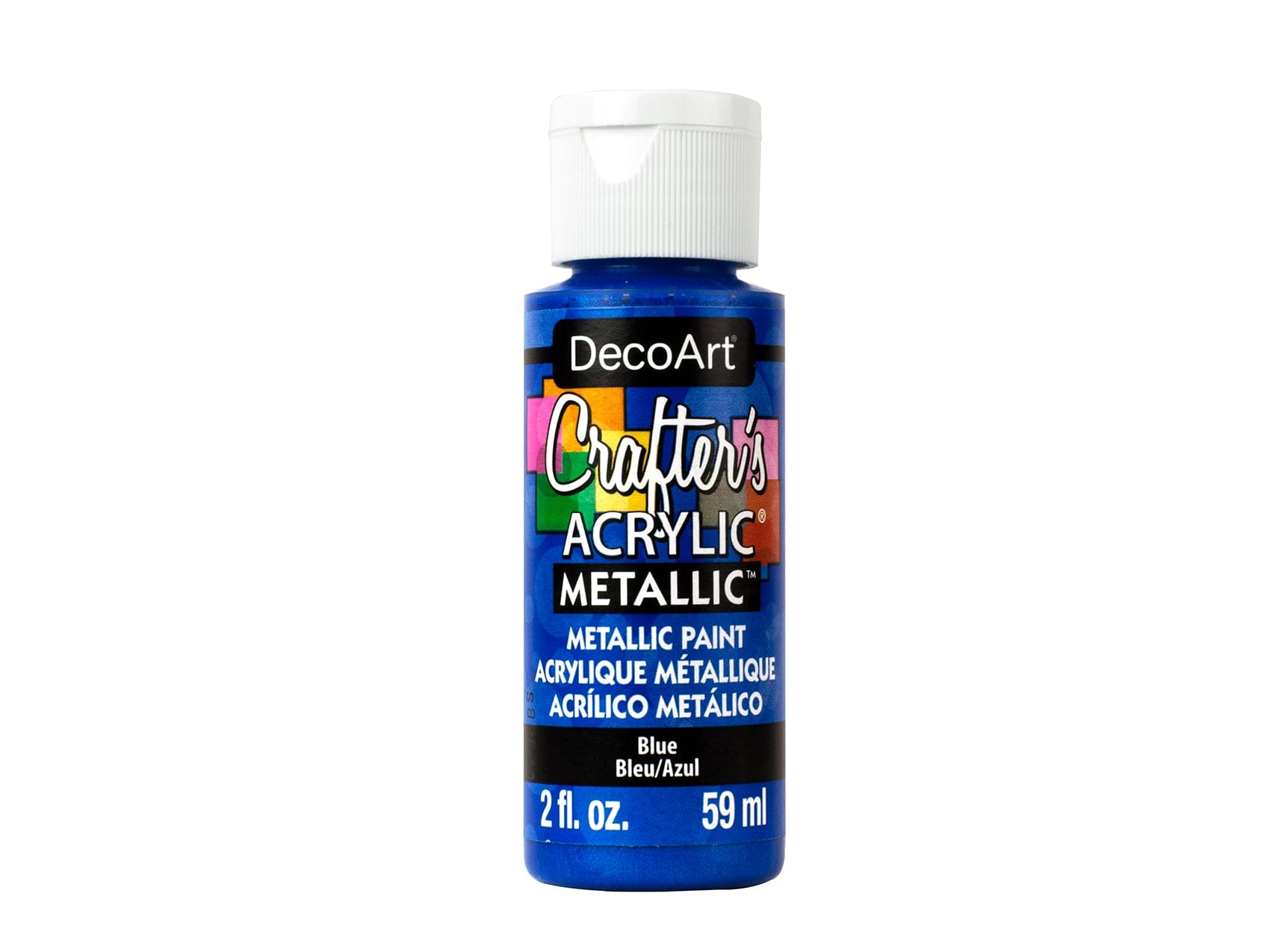 Crafters Acrylic Paint: 2oz Craft & Hobby DCA01-DCA173 A167 Blue Metallic - Brantford Surplus