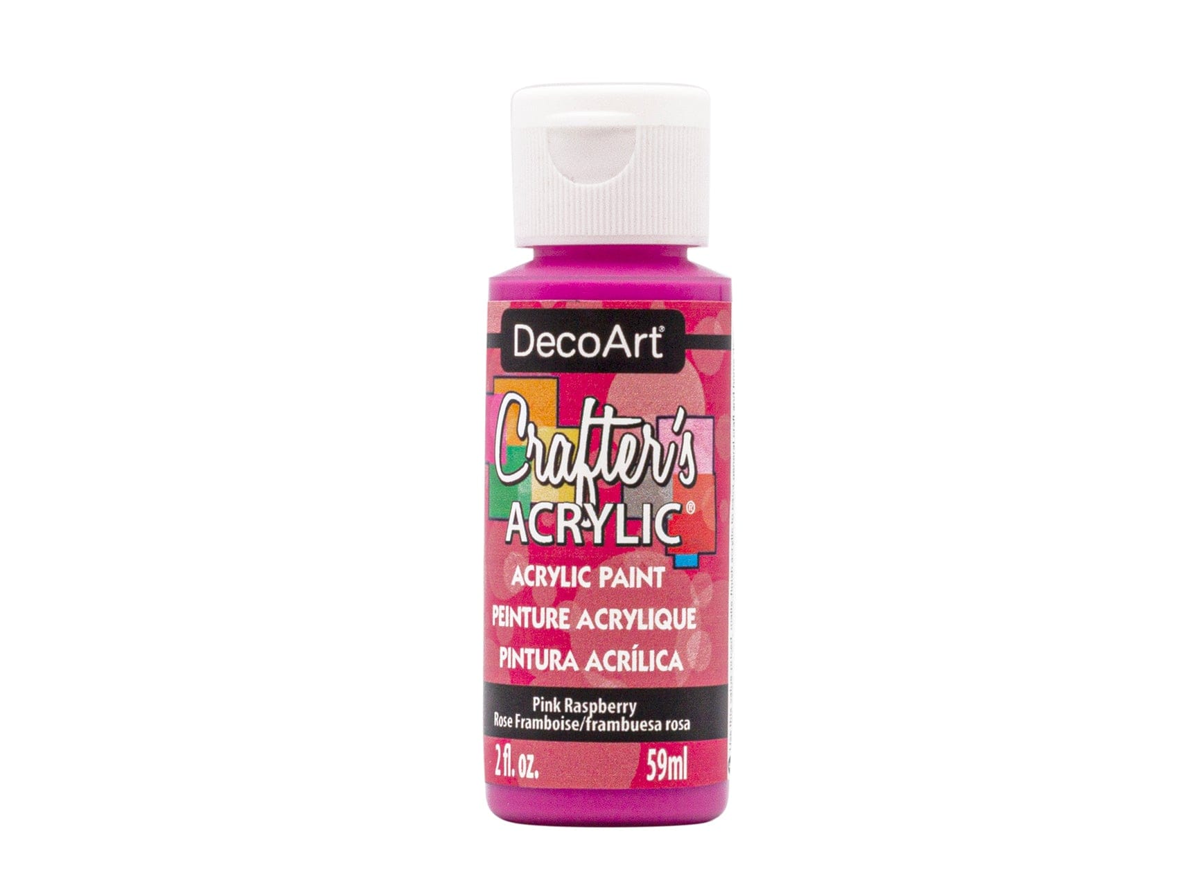 Crafters Acrylic Paint: 2oz Craft & Hobby DCA01-DCA173 A173 Pink Raspberry - Brantford Surplus