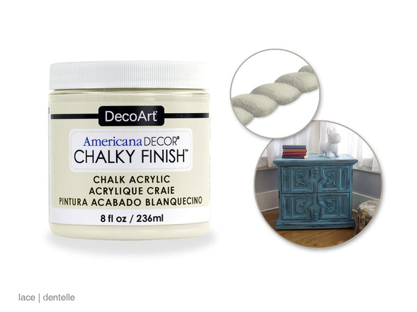 Decoart Paint: 8oz Chalky Finish Americana Decor ADC01-ADC43 ADC02 Lace