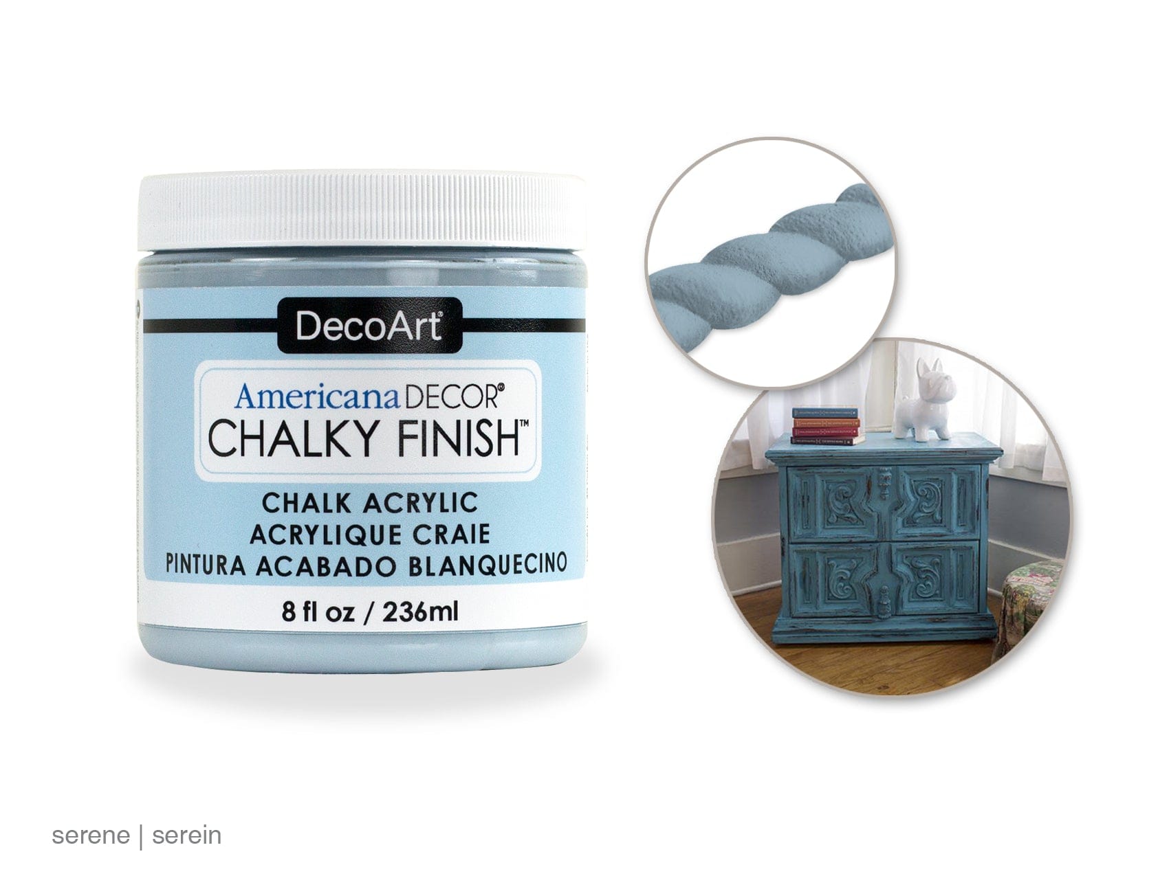 Decoart Paint: 8oz Chalky Finish Americana Decor ADC01-ADC43 ADC18 Serene - Brantford Surplus