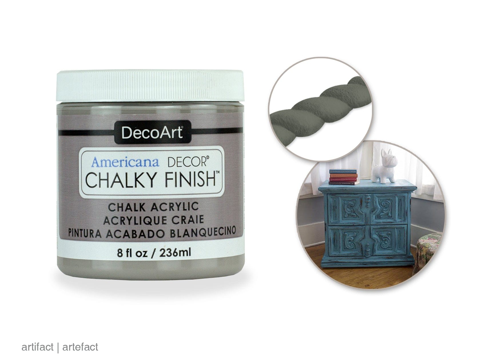 Decoart Paint: 8oz Chalky Finish Americana Decor ADC01-ADC43 ADC43 Artifact - Brantford Surplus