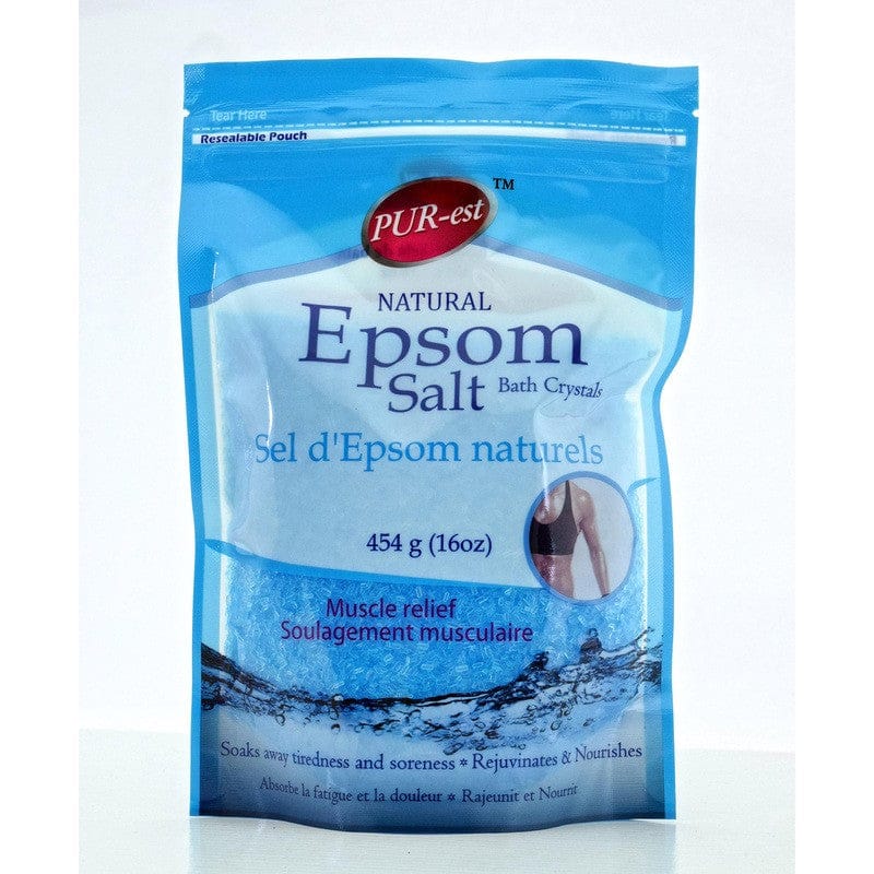 Purest Epsom Salt Bath Crystals Muscle Relief 454gm - Brantford Surplus