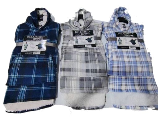 Adult Sweater with Hoodie Flannel - Sherpa – Plaid Patterns(endcap) - Brantford Surplus