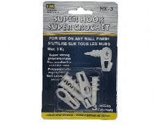 Super hook - use on any wall finish - max 8kg - Brantford Surplus