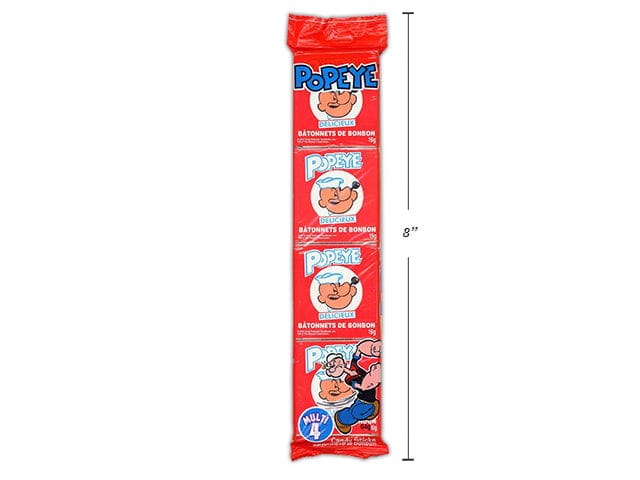 4pk Popeye Candy Sticks, 64g. - Brantford Surplus