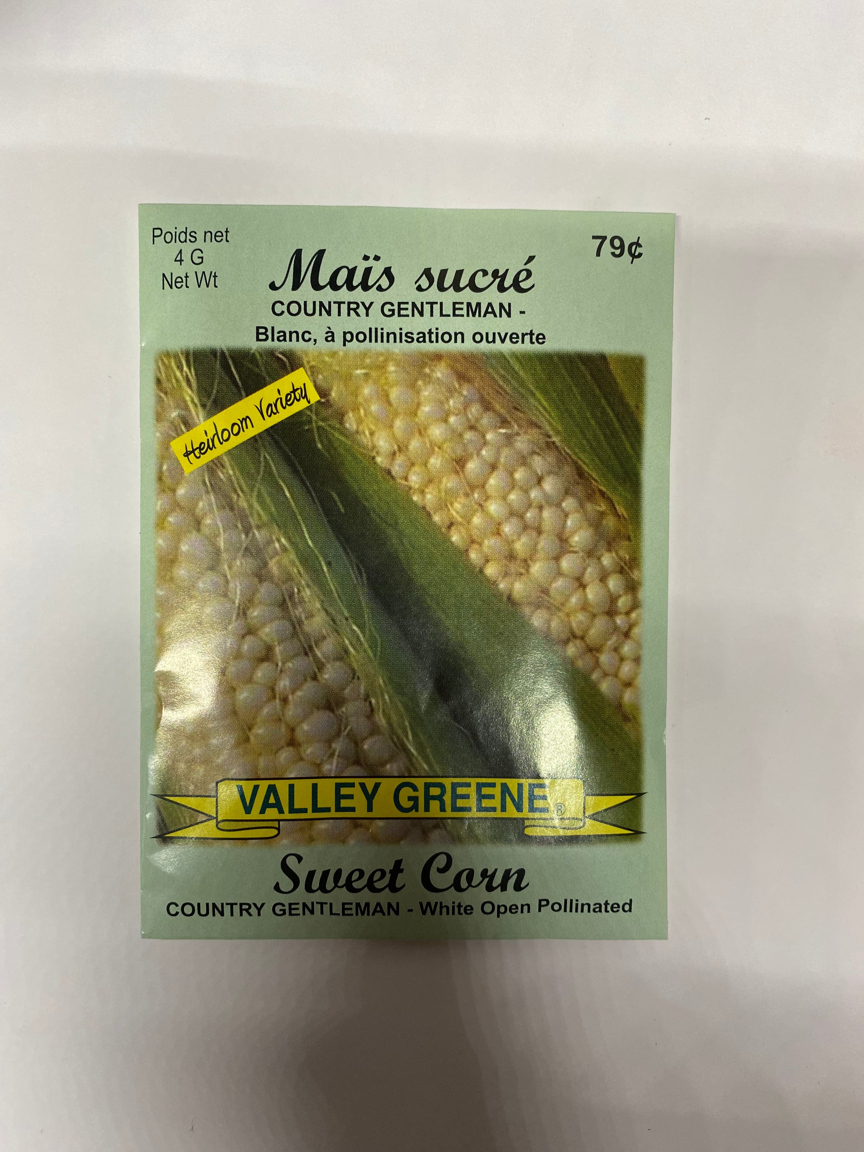 Sweet Corn Country Gentleman Valley Greene - Brantford Surplus