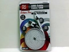 USB 2.0 to micro usb 6 foot flat cable for samsung/blackberry