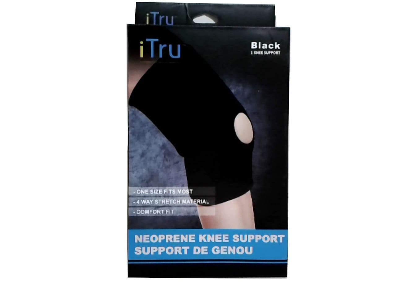 KNEE SUPPORT - BLACK- Premium Neoprene Material - Brantford Surplus