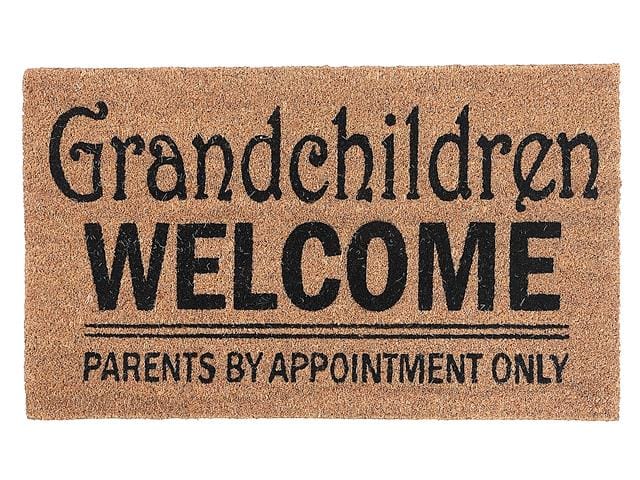 COIR DOOR MAT 18x30 inch (GRANDCHILDREN WELCOME PARENTS BY APPT) - Brantford Surplus