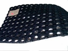 Rubber Hexa-Hollow Mat  ( Black ) - Brantford Surplus