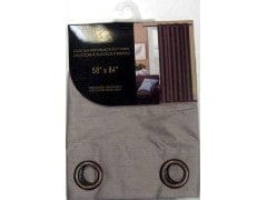 Black Out Stone  Faux Silk Curtains 58X84 Inch Size