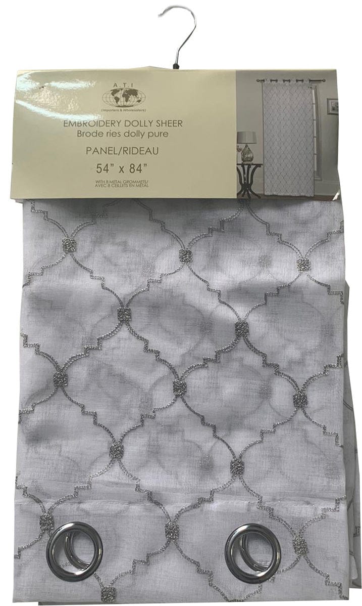 Curtain 54X84" Grey Dolly Sheer