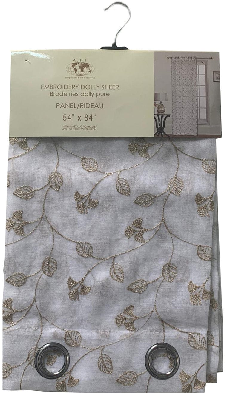 Curtain 54X84" leaf Dolly Sheer - Brantford Surplus