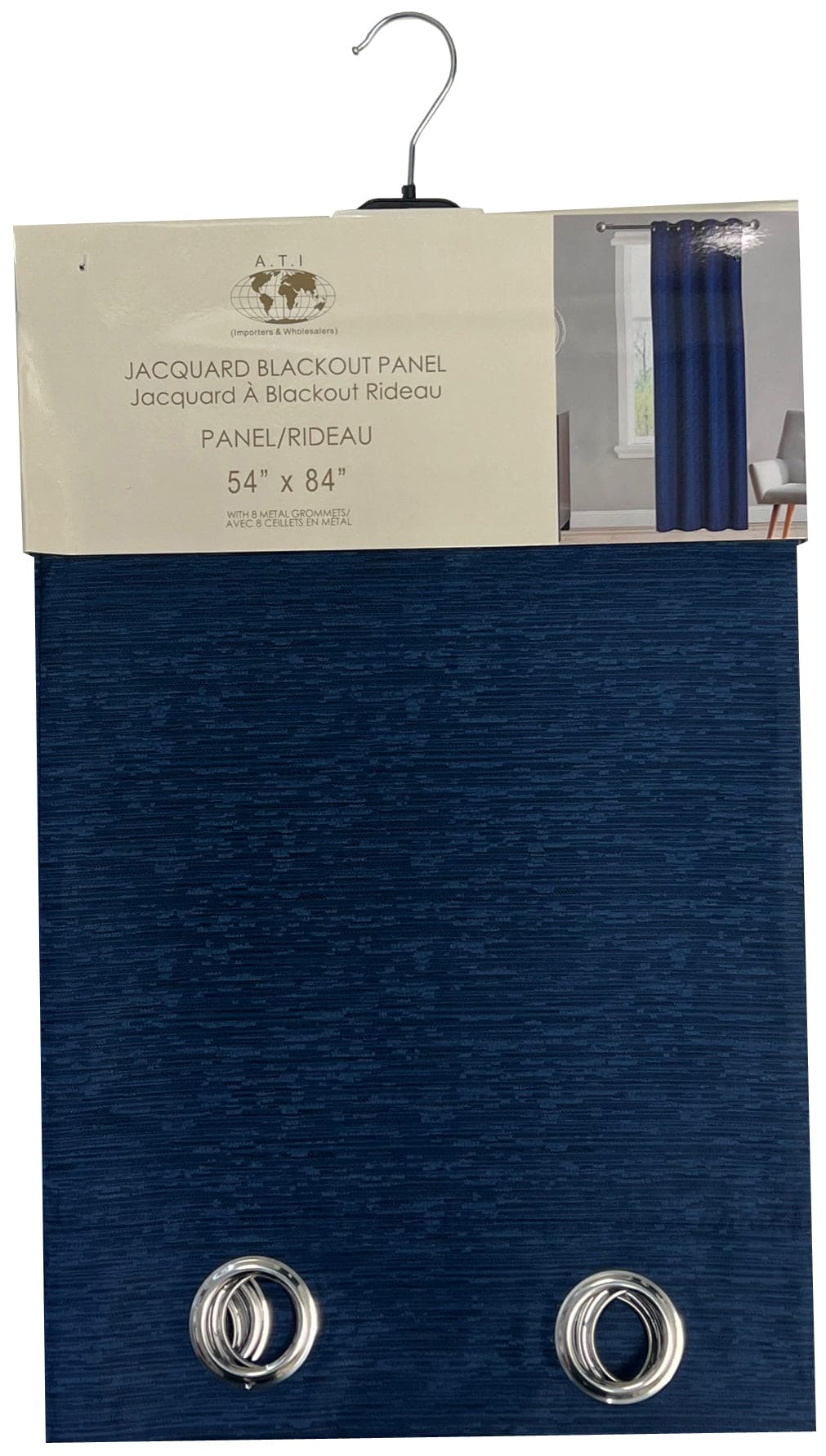 Curtains 54X84"Jcqrd Navy Blackout - Brantford Surplus