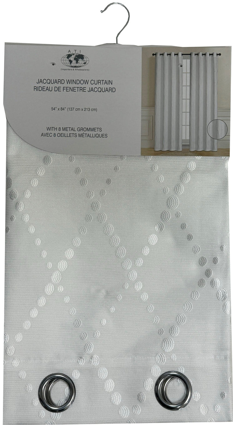 Curtains 54X84"Fa Linen Dotd White