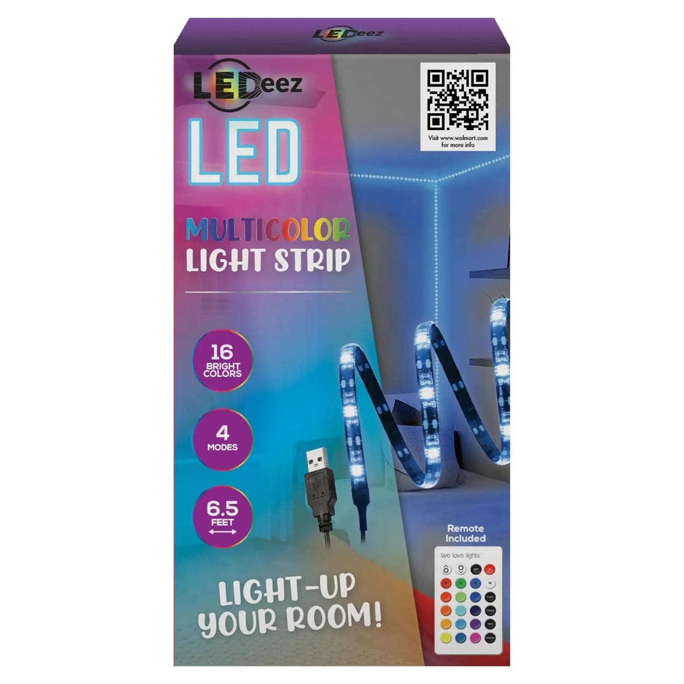 LED Light Strip Multicolour 6.5' USB Powered - Brantford Surplus