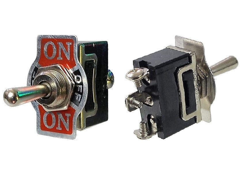 ON-OFF-ON Toggle switch S.P.D.T. 10A 125VAC / 6A 250 VAC - Brantford Surplus