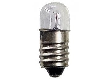 Miniature Light Bulb T10, E10 2.2V, 0.3A, 0.25 Watt - Brantford Surplus