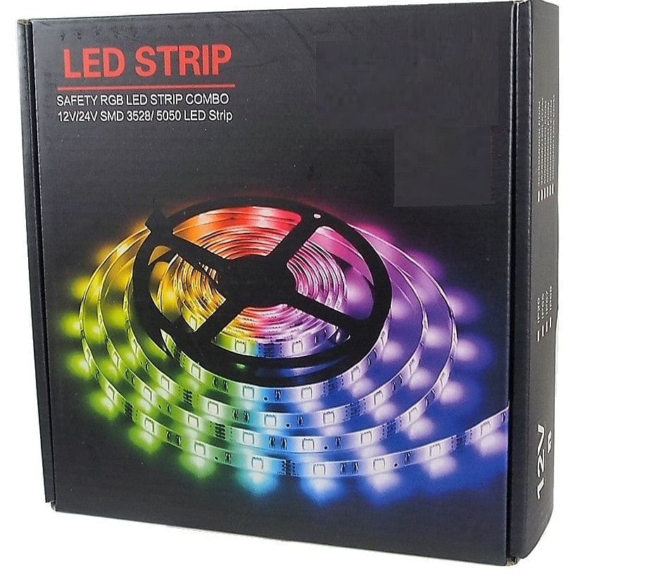 RGB Bluetooth 4.0  Decorative LED strip - 2 x 5 meters 30 LED/meter self-adhesive 12v adaptor incld. - Brantford Surplus