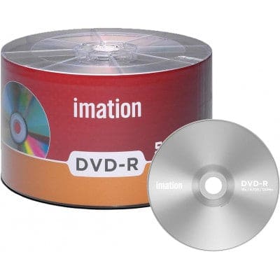 Imation DVD-R 16X 4.7GB/120Min 50-Pack Branded Logo Blank Disc - Brantford Surplus