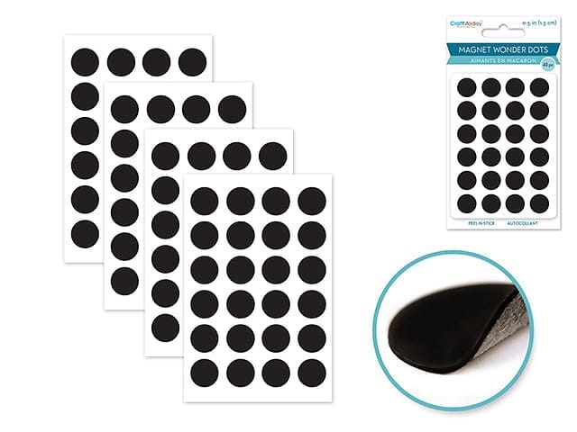 Magnet Wonder Dots: 1/2" Peel-n-Stick x48 - Brantford Surplus