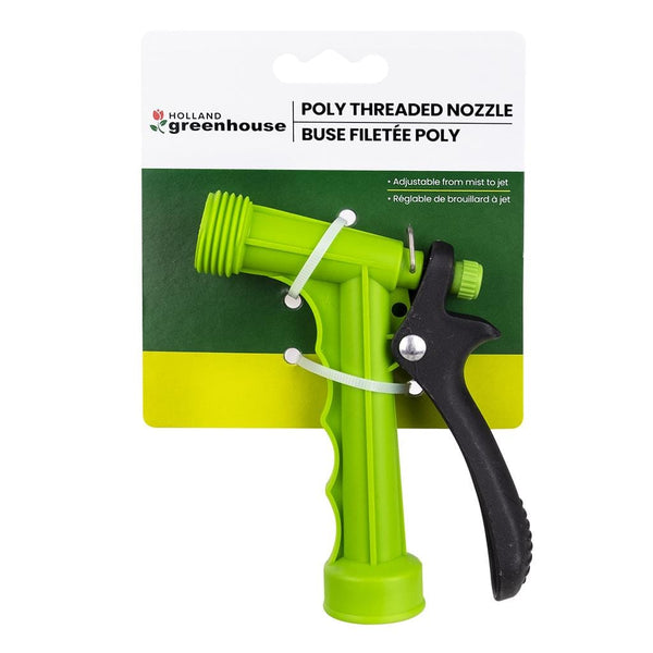 Poly threaded hoze nozzle - adjustable from mist to jet