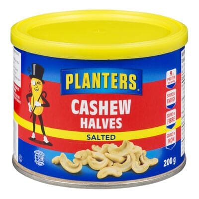 Planters cashews halves - salted 200g - Brantford Surplus