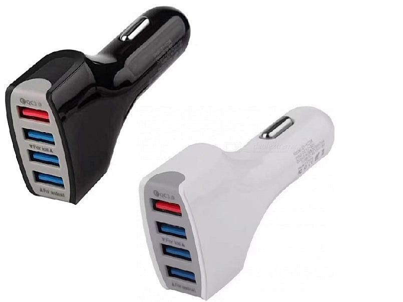 4.8A Premium Car Charger - 4 USB Slots with Smart Chip Technology - Brantford Surplus