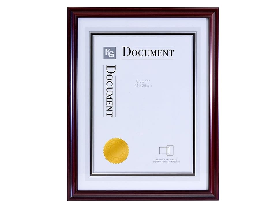 HARPER DOCUMENT FRAME 8.5X11in DARK BROWN - Brantford Surplus