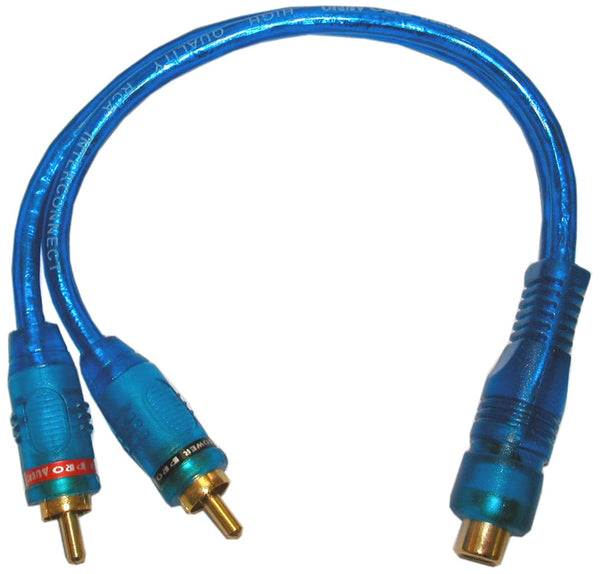 RCA Y-cord 1 female plug to 2 male jacks 1 foot