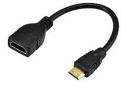 Mini HDMI Male to HDMI Female Converter Cable 6 inches
