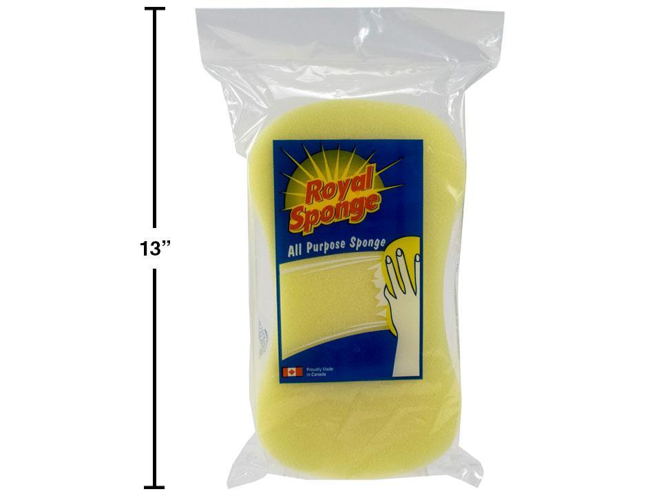 9.5" Large Auto Peanut Sponge  Yellow 9.5" - Brantford Surplus