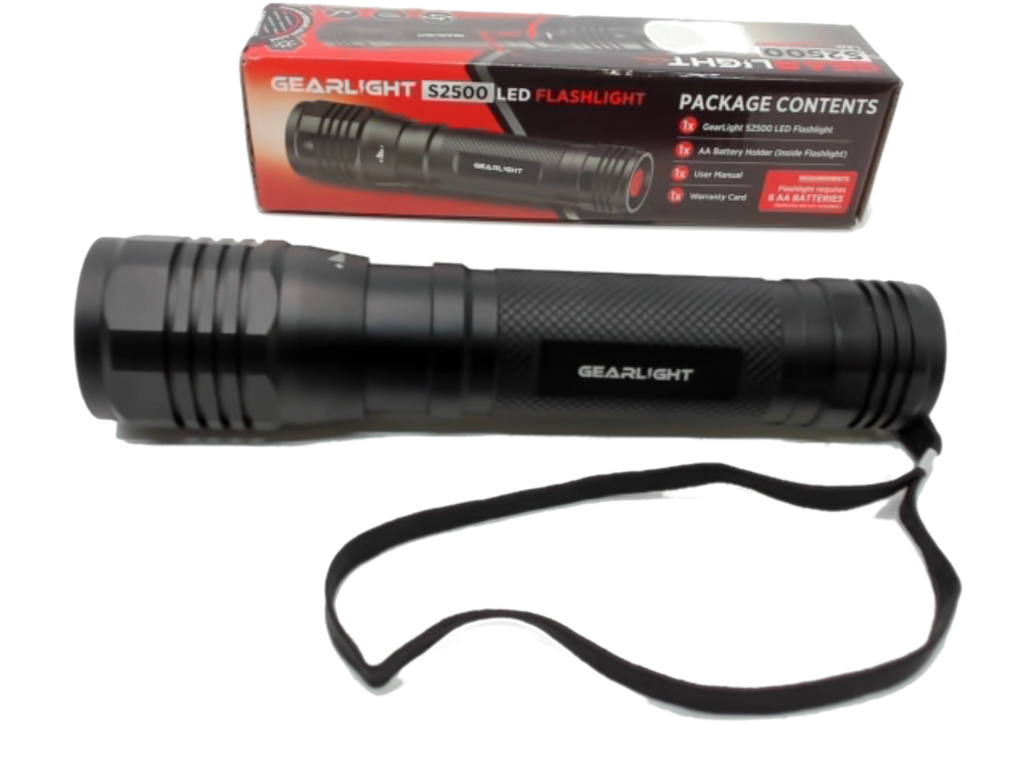 LED flashlight hi powered 1500 lumens 3 modes focus zoom - Brantford Surplus