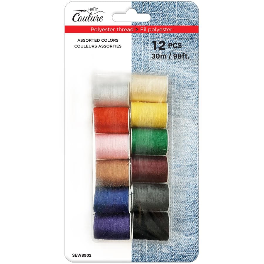 Hauz | Polyester Thread, 12pcs - Brantford Surplus